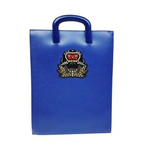 CHRISTIAN LOUBOUTIN Blue Clutch/Tote Bag - Authentic In Like New Condition